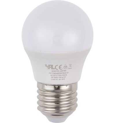 E27 3W LED Tropfenlampe, 12-60V - G45, Opalglas, 3000K