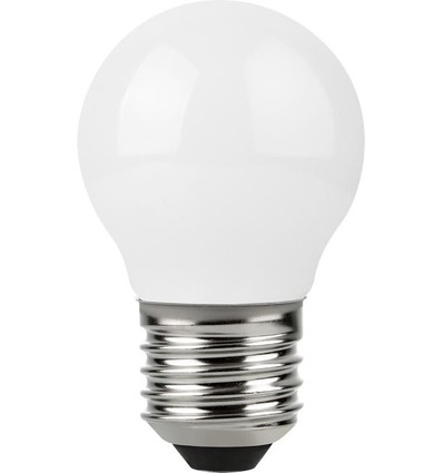 E27 5W DimToWarm LED Tropfenlampe - 420lm, G45, Filament, Opalglas, dimmbar