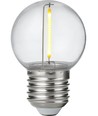 E27 1W LED Tropfenlampe - G45, Filament, klar, bruchsicheres Polycarbonat, 2700K