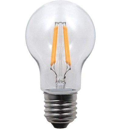 E27 3,5W LED Filament Lampe - A55, 320lm, bruchsicheres Polycarbonat, klar, warmweiß