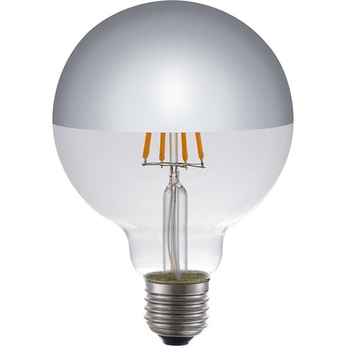 E27 4W dimmbare LED-Globelampe - G95, kopfverspiegelt, Filament, 2500K