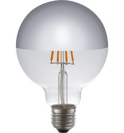 E27 4W dimmbare LED-Globelampe - G95, kopfverspiegelt, Filament, 2500K