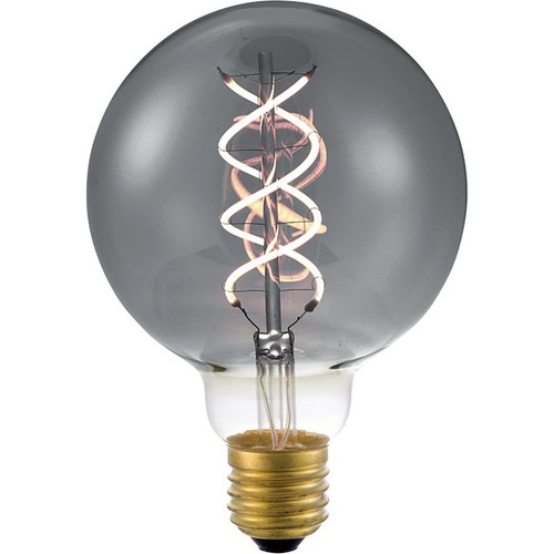 E27 5W dimmbare LED-Lampe - G95, Double Helix, Smoke, 2200K, 120lm