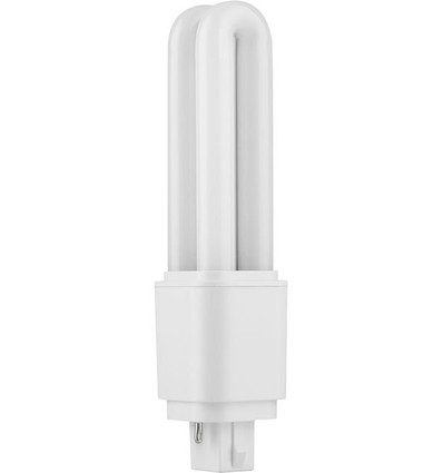 14,3cm 6W G24d-2 LED-Lampe - 850lm, Direkt/Vorschaltgerät kompatibel, Opalglas