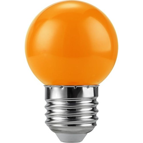 E27 1W LED Tropfenlampe - G45, Orange, Party-Leuchtmittel