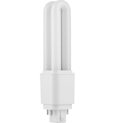 14,3cm / 6W G24q LED-Lampe - 850lm, 4-Pin, Opalglas, 3000K