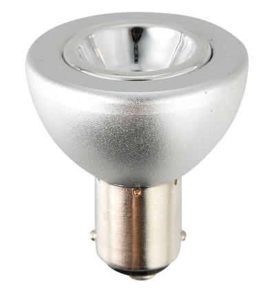 BA15d 5W LED-Spot, 12V - R37, 285lm, 35°, dimmbar, Silber, 2700K