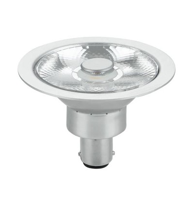 BA15d AR70 8W LED-Lampe, 12V - 10°, 480lm, dimmbar, 2700K, Grau