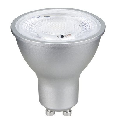 GU10 6W dimmbare LED-Lampe - 500lm, 2200K, 40°, Silber-Finish