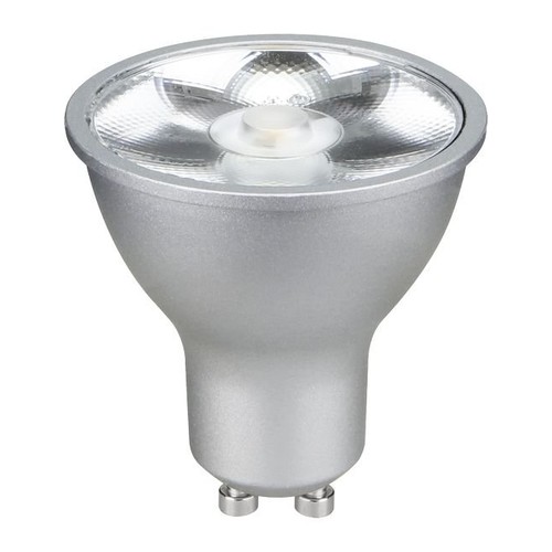 GU10 6W LED-Lampe - 500lm, 17°, dimmbar, Silber, 2700K