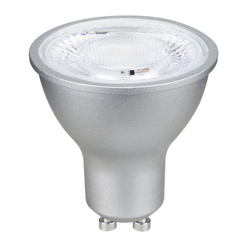 GU10 6W LED-Leuchtmittel dimmbar - 625lm, 2700K, 40°, Silber-Finish