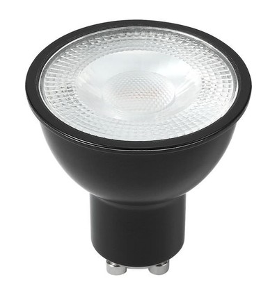 GU10 5W dimmbare LED-Lampe - 470lm, 2700K, 35°, Schwarz, MR16-Größe