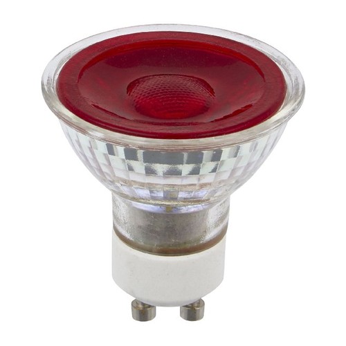 GU10 5W dimmbare LED-Lampe - Rot, 38°, Glas, 230V
