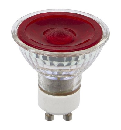 GU10 5W dimmbare LED-Lampe - Rot, 38°, Glas, 230V