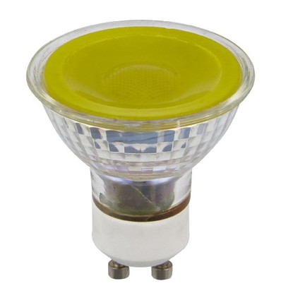 GU10 5W dimmbare LED-Lampe - Gelb, 38°, Glas, 300lm