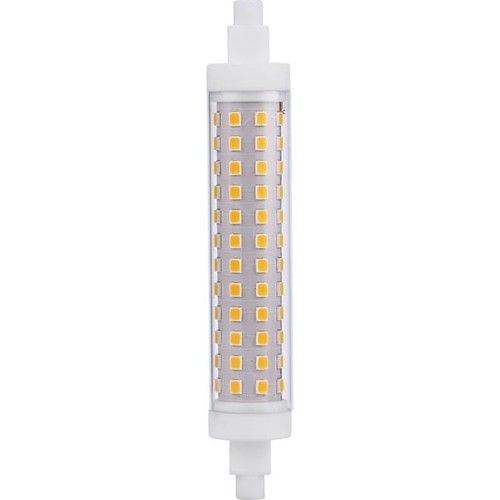 R7S 118mm / 10W dimmbare LED-Lampe - 1000lm, 3000K, Klarglas, Keramiksockel