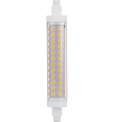 R7S 118mm / 10W dimmbare LED-Lampe - 1000lm, 3000K, Klarglas, Keramiksockel