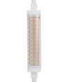 R7S 118mm / 10W dimmbare LED-Lampe - 1000lm, 3000K, Klarglas, Keramiksockel