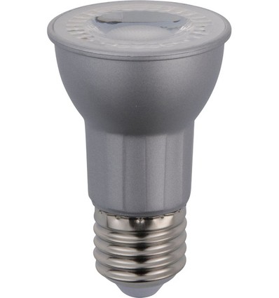 E27 5W dimmbare PAR16 LED-Lampe - 380lm, 2700K, 36°, Silber-Finish