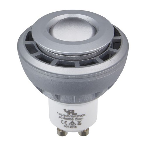 GU10 5,5W DimToWarm LED-Leuchtmittel - 2000-2800K, 30-80°, Silber, dimmbar