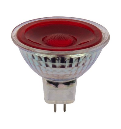 GU5.3 5W LED-Lampe, 12V - MR16, 38°, Rot, Glas
