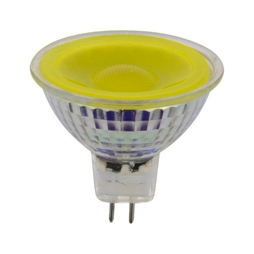 GU5.3 5W LED-Lampe, 12V - MR16, 38°, Gelb, Glas