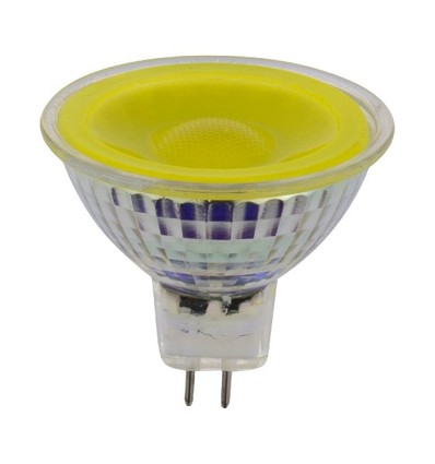 GU5.3 5W LED-Lampe, 12V - MR16, 38°, Gelb, Glas