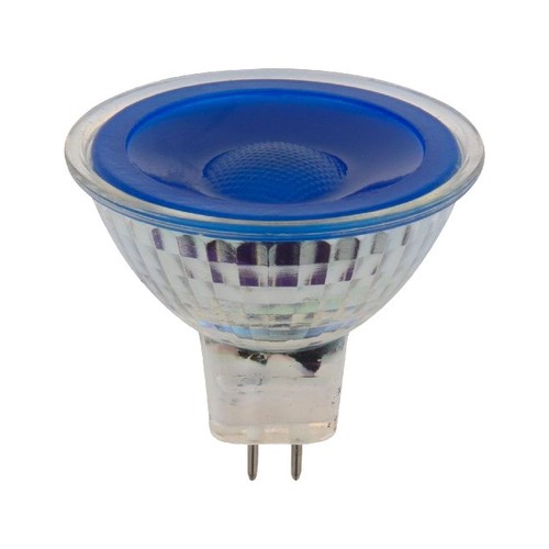 GU5.3 5W LED-Leuchtmittel, 12V - MR16, Blau, 38 Grad, Glas