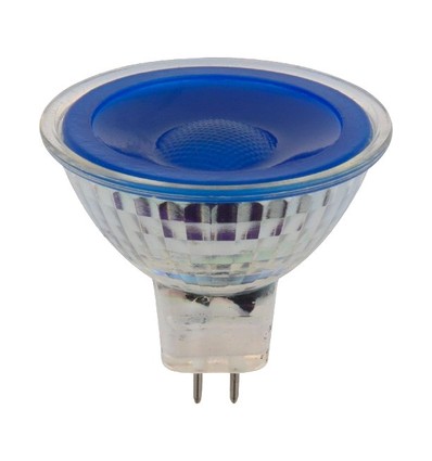 GU5.3 5W LED-Leuchtmittel, 12V - MR16, Blau, 38 Grad, Glas