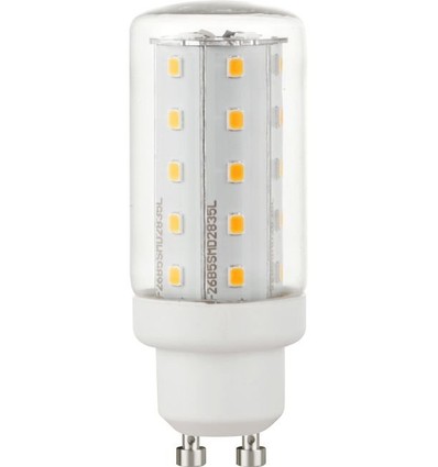 GU10 4W LED-Röhrenlampe aus Glas, 8cm - 450lm, 2700K