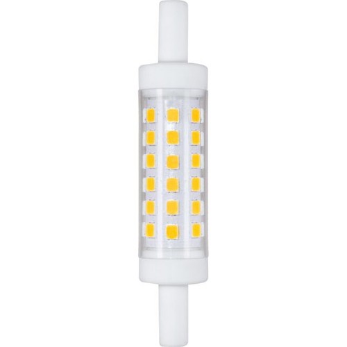 R7S 78mm / 5W LED-Leuchtmittel - 490lm, 3000K, Klarglas, Keramik