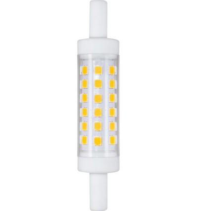 R7S 78mm / 5W LED-Leuchtmittel - 490lm, 3000K, Klarglas, Keramik