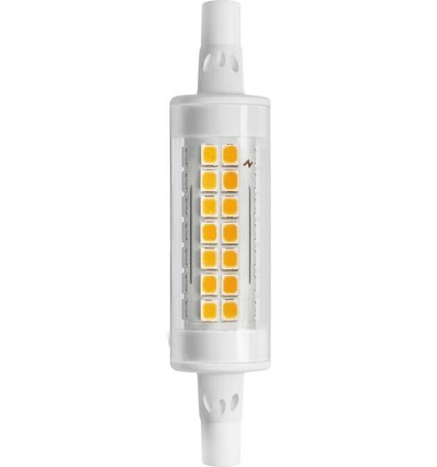 R7S 78mm / 7W LED-Leuchtmittel - 1000lm, Klarglas, Keramik, warmweiß