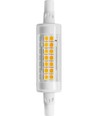 R7S 78mm / 7W LED-Leuchtmittel - 1000lm, Klarglas, Keramik, warmweiß