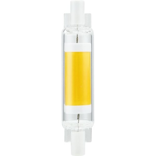 R7S 78mm / 4W dimmbare LED-Lampe - 470lm, COB, Klarglas, warmweiß