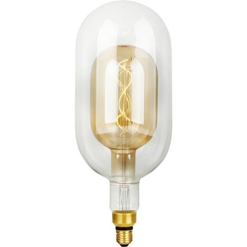 E27 4,9W dimmbare LED-Lampe - Filament Flex Double Tube, 38,5cm, 470lm, 2200K, Goldglas