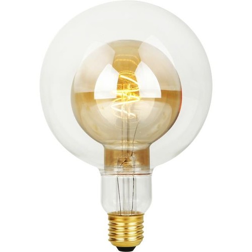 E27 4,9W LED Filament Double Globe G125 - 470lm, 2200K, dimmbar, Goldglas
