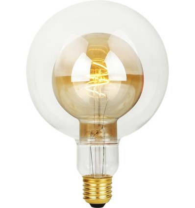 E27 4,9W LED Filament Double Globe G125 - 470lm, 2200K, dimmbar, Goldglas