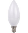 E14 3W LED Kerzenlampe, 100-240V - C37, Opalglas, 3000K, 270lm