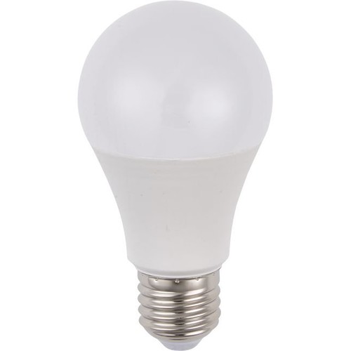 E27 9,5W LED-Lampe, 100-240V - A60, 900lm, 6500K, AC/DC, Opalglas