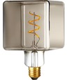 E27 4W LED Ice Cube Filament Lampe - C95, dimmbar, 2200K, Rauchglas