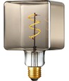 E27 4W LED Ice Cube Filament Lampe - C95, dimmbar, 2200K, Rauchglas