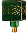 E27 4W dimmbare LED-Lampe - Ice Cube C95, Metallic Grün, Filament Flex, 2700K
