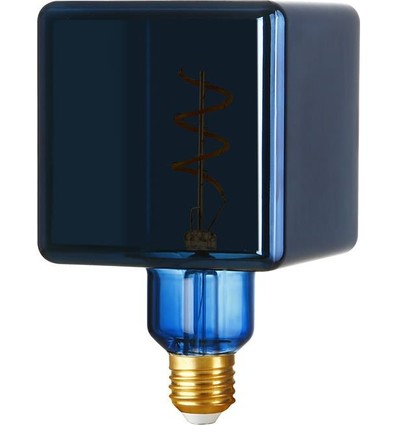 E27 4W dimmbare LED-Lampe - Ice Cube C95, Metallic Blue, 20lm, 3000K