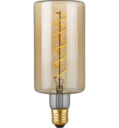E27 4W dimmbare LED-Lampe - Filament Flex Bottle, 240lm, 2200K, Goldglas