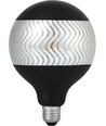 E27 4W dimmbare LED-Globe - G125, Laser Ripple, Black Silver, 2500K