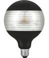 E27 4W dimmbare LED-Globe - G125, Laser Line, Schwarz/Silber, 2500K, 120lm