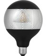 E27 4W dimmbare LED-Lampe - G125, Laser Leaf, Schwarz/Silber, 120lm, 2500K
