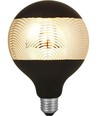 E27 4W dimmbare LED-Lampe - G125, Laser Leaf, Schwarz/Silber, 120lm, 2500K