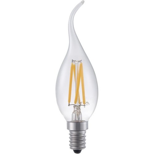 E14 4W dimmbare LED-Windstoßkerze - Filament, 320lm, C35, Klarglas, 2500K